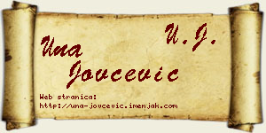 Una Jovčević vizit kartica